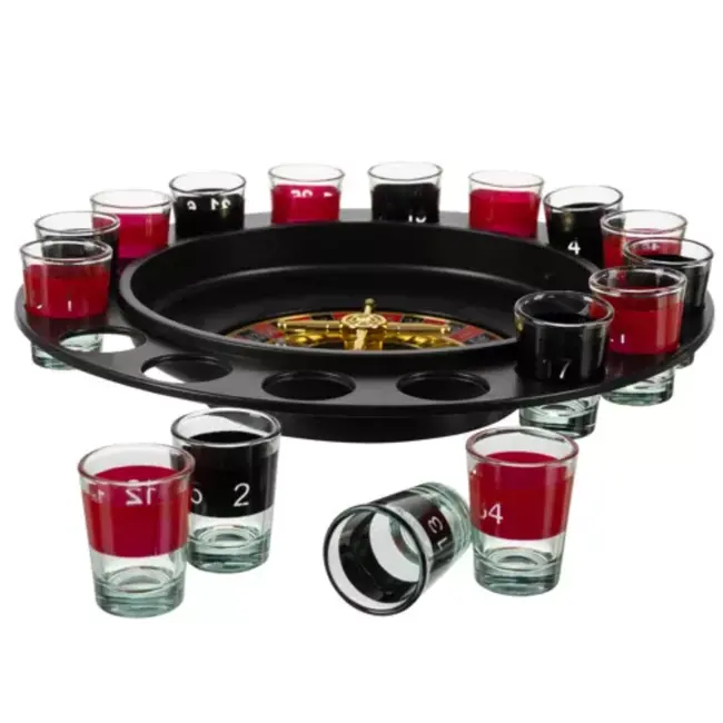 Malatec Alcohol roulette spel met 16 glazen - perfect voor elk feest