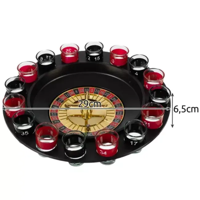 Malatec Alcohol roulette spel met 16 glazen - perfect voor elk feest