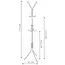 Ruhhy Stevige Staande Hanger met 12 Haken 170cm - Wit