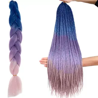 Soulima Synthetisch Haar Ombre Paars - Duurzaam en Makkelijk te Stylen