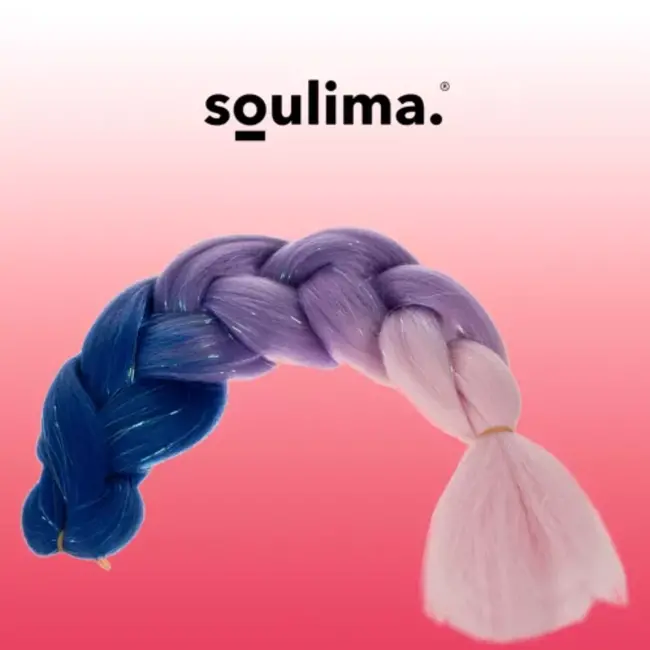 Soulima Synthetisch Haar Ombre Paars - Duurzaam en Makkelijk te Stylen