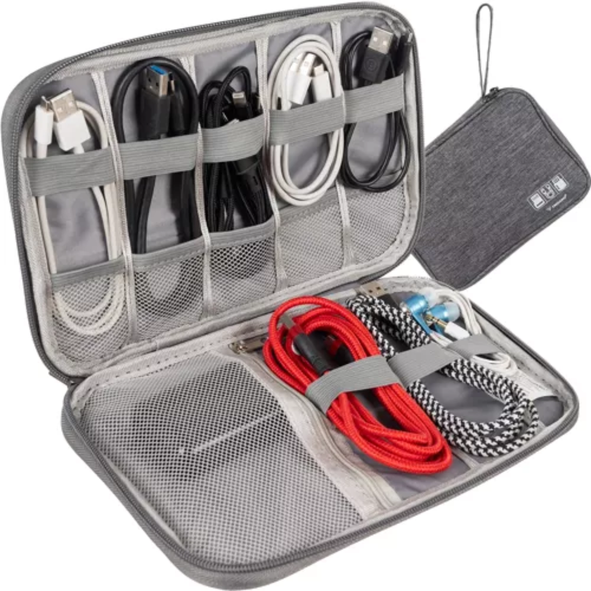 Kabelorganizer met elektronische accessoires