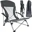 Trizand Opvouwbare Stoel - Comfortabele en Draagbare Campingstoel, Grijs
