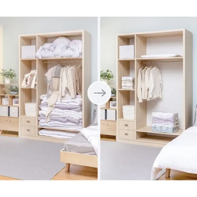 Ruhhy Vacuümzak 80 x 100 x 30 cm - Ruimtebesparend, Herbruikbaar en Beschermend