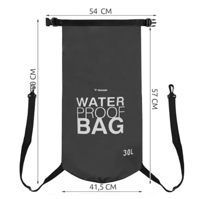 Trizand Waterdichte Tas 30L - Duurzaam en Betrouwbaar voor Buitenactiviteiten
