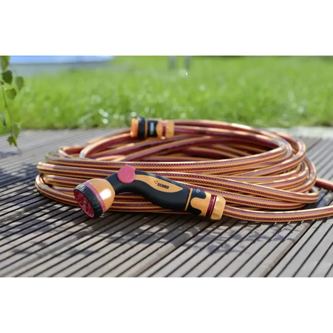 Rehau Complete tuinslangset - 25 meter - 7-standen spuitpistool - oranje