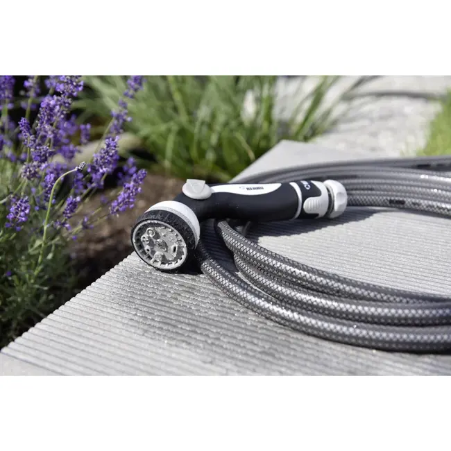 Rehau Tuinslangset - 25 meter - 7-standen spuitpistool - grijs - drukvast en flexibel