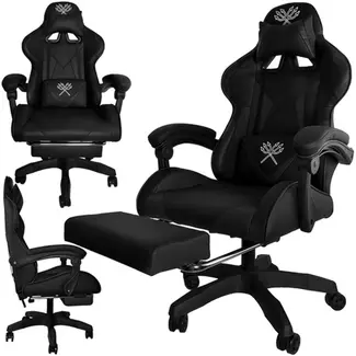 Dunmoon Gaming Chair - Zwart, Ergonomisch en Comfortabel - Met Verstelbare Rugleuning en Voetsteun Dunmoon Gaming Chair - Zwart, Ergonomisch en Comfortabel - Met Verstelbare Rugleuning en Voetsteun