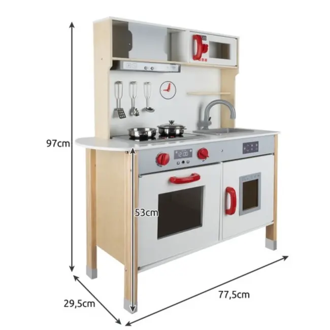Kruzzel Kinderspeelkeuken met Verlichting & Geluidsfunctie