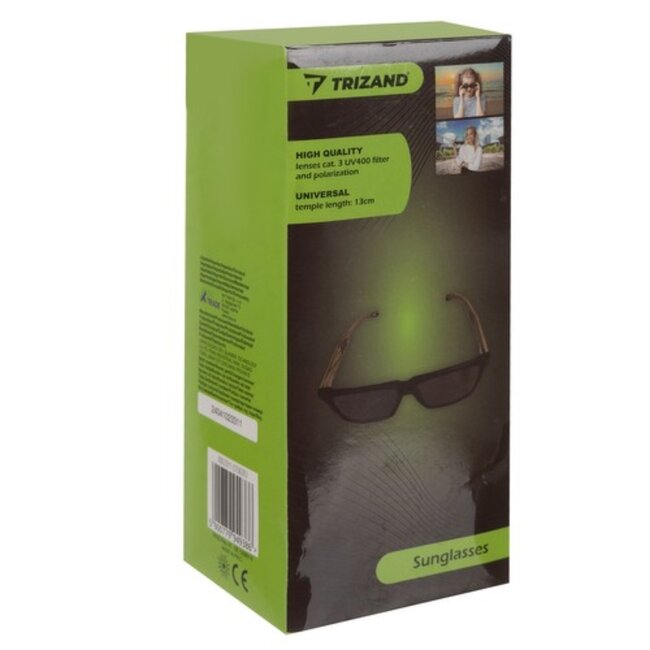 Trizand Uniseks Houten Pootjes Zonnebril met Polarisatie