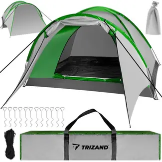 Trizand 4-Persoons Toeristentent "NEVADA" met Waterdichte Bescherming & Voortent