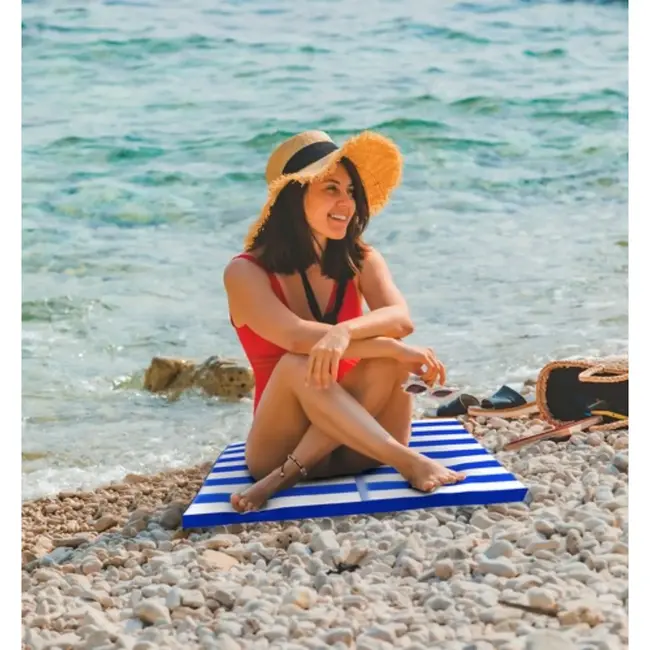 Trizand Strandmat - Opvouwbare en Waterdichte Mat voor Strand