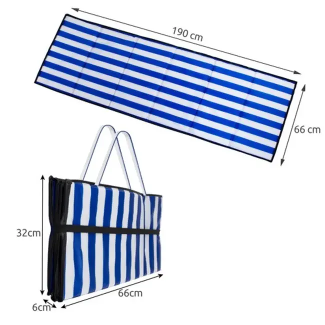 Trizand Strandmat - Opvouwbare en Waterdichte Mat voor Strand