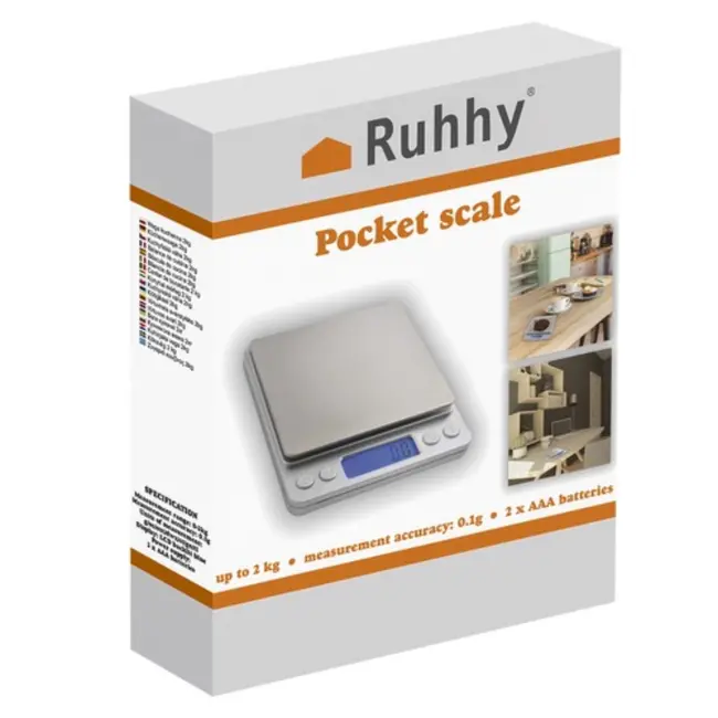Ruhhy Keukenweegschaal met LCD-scherm en Tarra-functie
