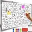 Maaleo Compleet Magnetisch Teken- en Schrijfset Whiteboard 90 x 60 cm
