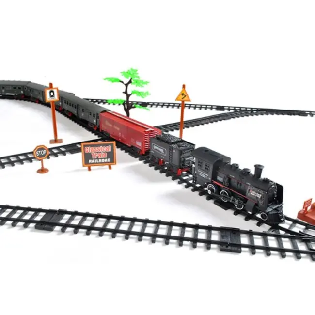 Kruzzel Speelgoed Stoomtrein Met Licht en Geluid - 7 Meter Lange Baan