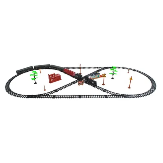 Kruzzel Speelgoed Stoomtrein Met Licht en Geluid - 7 Meter Lange Baan