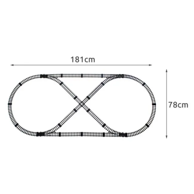 Kruzzel Speelgoed Stoomtrein Met Licht en Geluid - 7 Meter Lange Baan