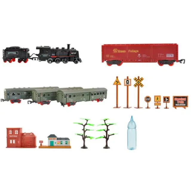 Kruzzel Speelgoed Stoomtrein Met Licht en Geluid - 7 Meter Lange Baan