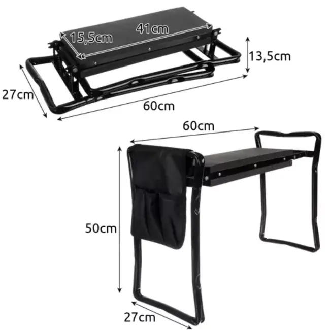 Gardlov 3-in-1 Tuinkruk: Stevige en Comfortabele Knieler met Organizer