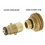 ProPlus Bajonet LPG verloopnippel - 10 mm - messing - goud
