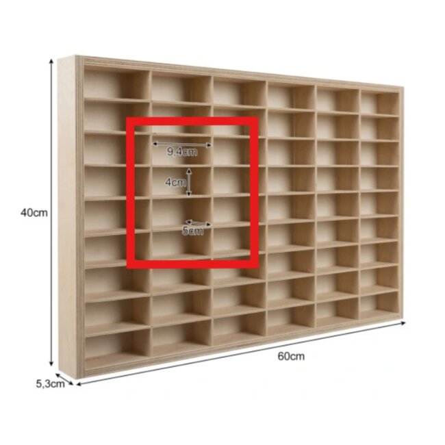 Kruzzel Houten Plank voor 54 Modelauto's - Perfect voor Elke Verzamelaar