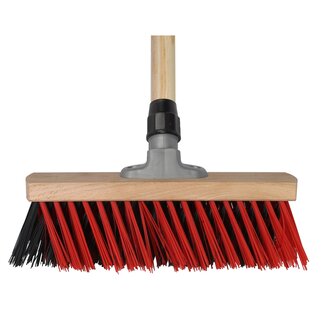 Talen Tools X-Bezem 30 cm met 140 cm Steel - Rood/Zwart, Perfect voor Buiten