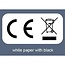 Merkloos CE Markering Sticker - Rechthoekig - Wit - 20 x 10 mm - 60 stuks
