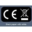 Merkloos CE Markering Sticker - Rechthoekig - Zwart - 20 x 10 mm - 54 stuks