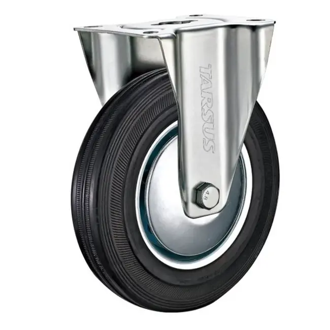 Tarsus Bokwiel - 200 mm - Stalen Velg - Massieve Rubberband - 180 kg Draagvermogen