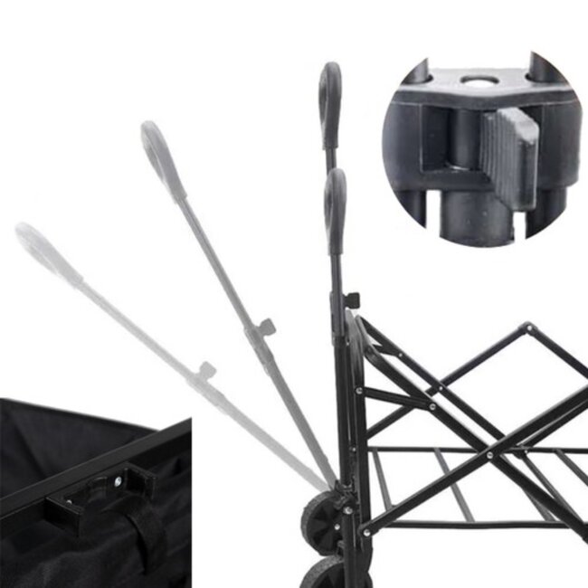 Gardlov Opvouwbare Transportkar - 100 kg Draagkracht, Draaibare Wielen