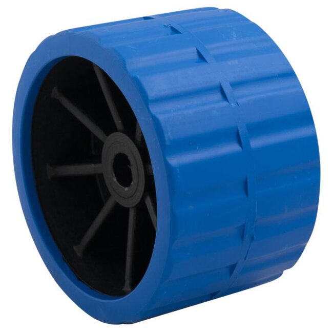 Topgear Kielrol blauw - PE materiaal - 75x122 mm - asgat 15 mm