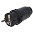 ProPlus Schuko stekker - geaard en slagvast - 230V - IP44 - zwart