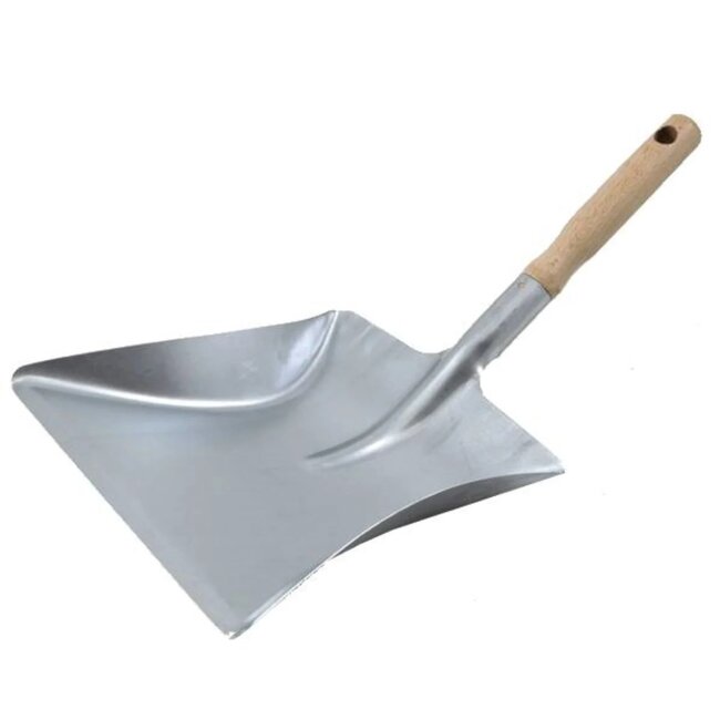 Benson Verzinkt stofblik - houten steel - duurzaam en compact - 220x230 mm