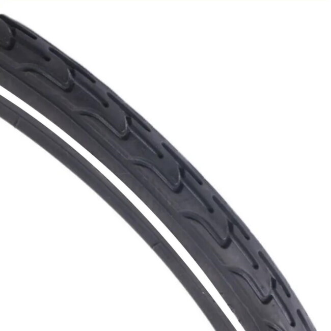 Deli Buitenband 26" - Reflecterende Witte Lijn - Zwart - Voor Stads- en Retrofietsen