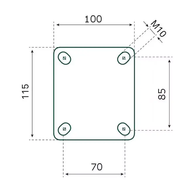 Benson Zwenkwiel met luchtband en rem - Ø 260 mm - 130 kg draagkracht