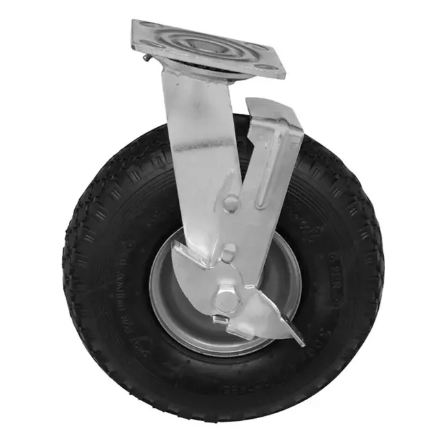 Benson Zwenkwiel met luchtband en rem - Ø 260 mm - 130 kg draagkracht