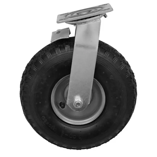 Benson Zwenkwiel met luchtband en rem - Ø 260 mm - 130 kg draagkracht