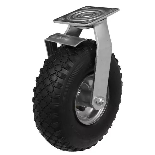 Benson Zwenkwiel met luchtband en rem - Ø 260 mm - 130 kg draagkracht