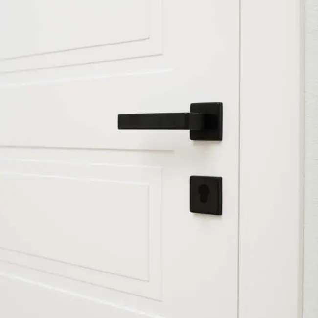 Ruhhy Zwarte Matte Deurklink voor Binnendeuren - Stijlvol en Functioneel - 12 sets