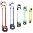 Benson Kleurrijke ring ratelsleutelset - 5-delig - 6 t/m 21 mm - Metrisch - Gebogen ontwerp