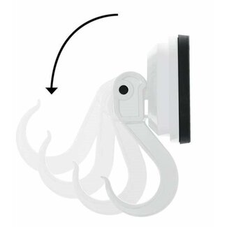 Benson Ophanghaak met zuignap - wit - Ø 35 mm - set van 2 stuks - draagvermogen 2 kg