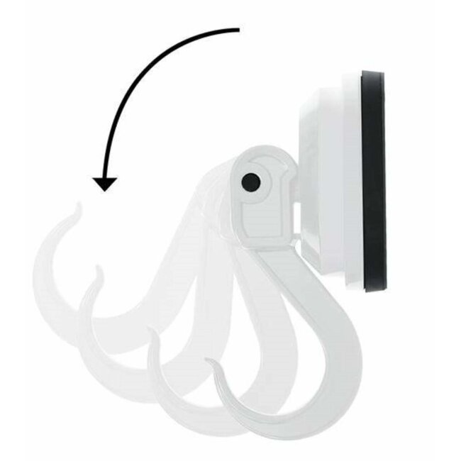 Benson Ophanghaak met zuignap - wit - Ø 35 mm - set van 2 stuks - draagvermogen 2 kg