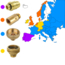 ProPlus LPG nippel - Euroconnector - Spanje en Portugal - messing - 22 mm - goud