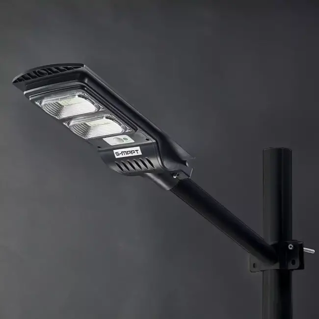 Hofftech Solar LED lantaarn - lichtsensor - IP65 - 11000 mAh - inclusief muurbeugel 40 cm