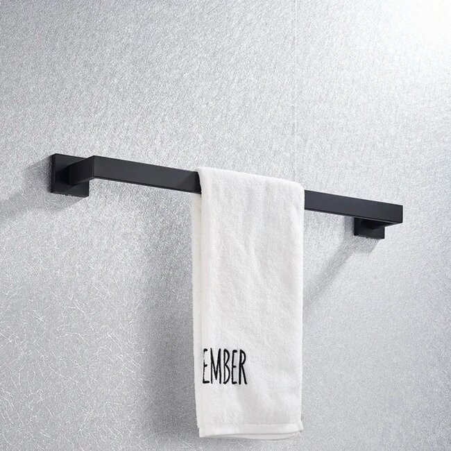 REA Handdoekstang - Wandmontage - Mat Zwart - 550 mm - Modern Design