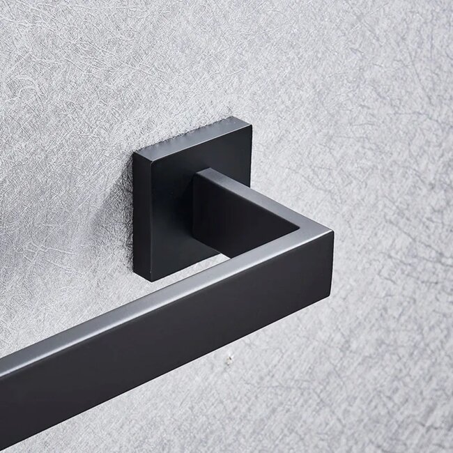 REA Handdoekstang - Wandmontage - Mat Zwart - 550 mm - Modern Design