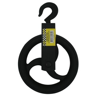 Benson Hijshaak met katrol - robuust gietijzer - Ø 180 mm - zwart - industriële look