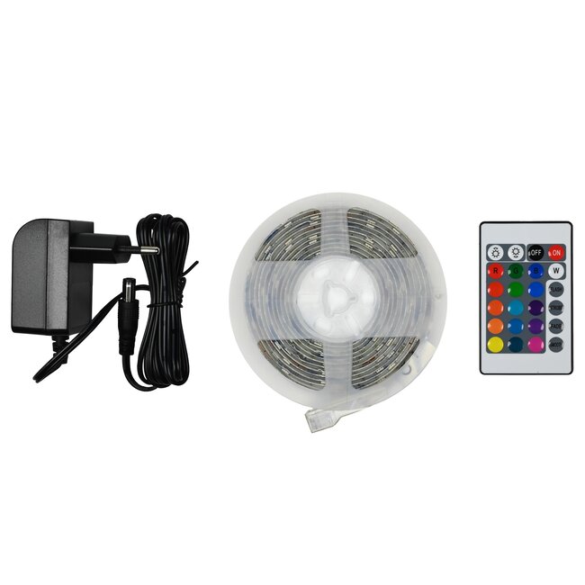 Benson Flexibele LED strip - RGB - 9 watt - 3 meter - Inclusief afstandsbediening