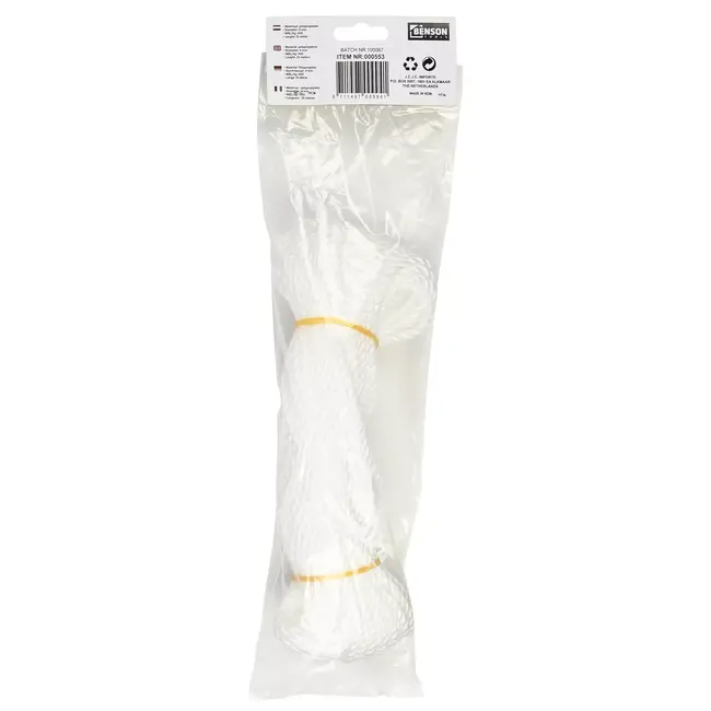Benson Touwstreng - Polypropyleen - 4 mm diameter - 25 meter - Wit